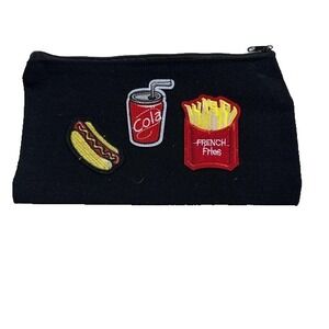 NEW custom-made canvas ZIPPER POUCH bag 8X4.5 inches adults kids patches food
